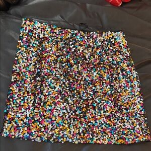 SHEIN Vibrant Sequin Mini Skirt